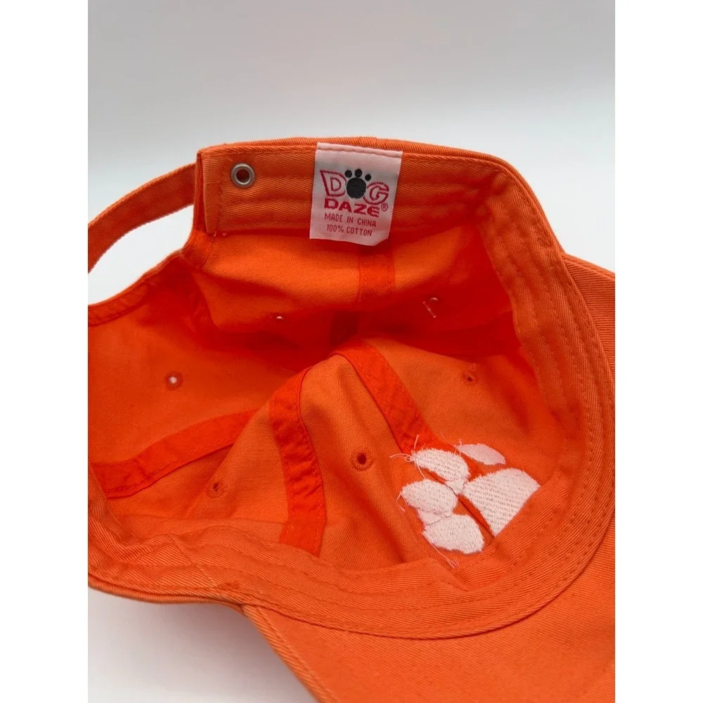 Dog Daze Embroidered Clemson Tigers Orange Adjustable Hat‎ One Size Fits All